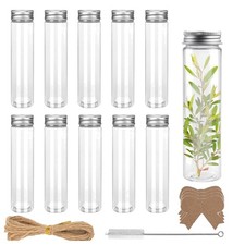 Reagenzglas Kunststoff Schraubverschluss 12 Stück 110ml Plastikflaschen