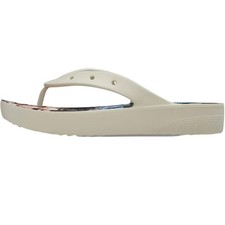 Crocs Classic Platform Flip Flop Women's Bone/Multi Original Size 9