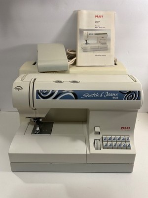 Pfaff tipmatic Stretch & Jeans 6122 Sewing Machine Pedal Manual Case & More