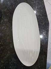 Dansk White Embossed Fish Platter