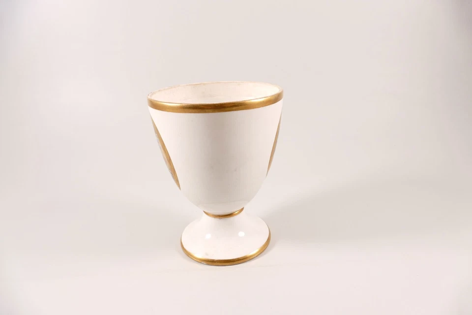 Fürstenberg Vase um 1820 vergoldet Blumen Rosen Höhe 14,5cm - Bild 4 von 4