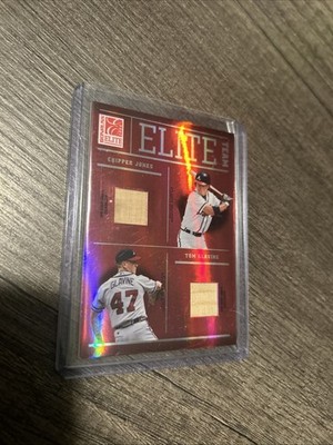 2004 Donruss Chipper Jones Tom Glavine Ryan Klesko Greg Maddux 4 GU BAT /100 HOF