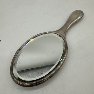 Vintage Silver Hand Mirror Dressing Table Stamped t7969 G