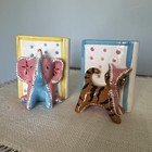 Vintage Patchwork Cat And Elephant Nursery Wall Pockets