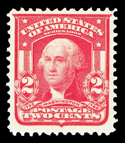 Scott 319 1903 2c Carmine Washington Shield Issue Mint VF OG NH Cat $15 ...