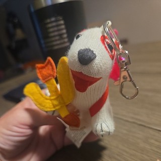 Target Bullseye the Dog Plush Valentines Day cupid with arrow CLIP KEYCHAIN
