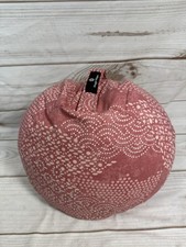 Zafu Meditation Cushion Pink 100 Cotton Organic Buckwheat Made In USA 15  