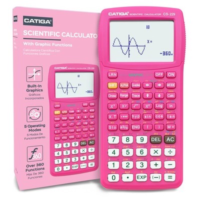 CATIGA Scientific Calculators with Graphic Functions, Graphing Small, Pink