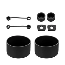 8 Pcs Silicone Accessories Set for 30/40oz Stanley Tumbler Cup, Black