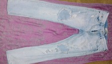 Guess unisex Distressed Skinny Jeans Light Wash Size 32x30 Stretch Denim