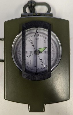Vintage Metall Taschenkompass mit Tragetasche