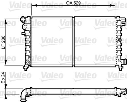 KÜHler MotorkÜHlung Valeo 731530 FÜR CitroËN Peugeot WasserkÜHler MotorkÜHler-image