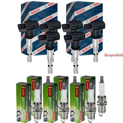 6x BOSCH Zündspule + DENSO Zündkerze für Audi A4 Cabriolet 8H7 B6 8HE B7 3.0