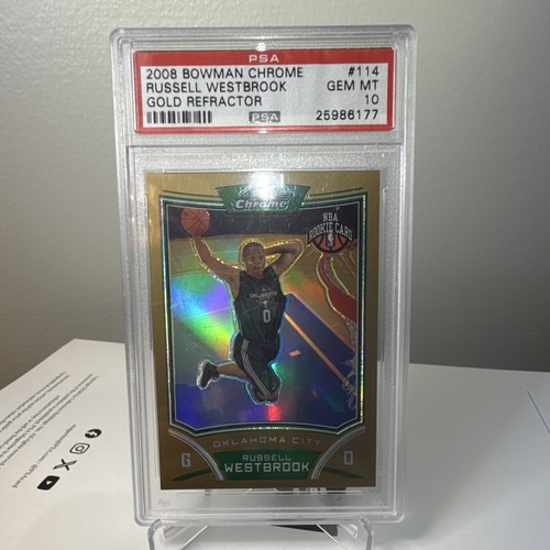 Topps 2008 Bowman Chrome Russell Westbrook RC #114 Gold Refractor /50 PSA 10