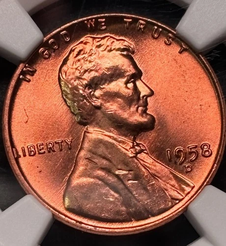 1958-D Lincoln Wheat Cent - NGC MS 66 RD - Brilliant Uncirculated !!!