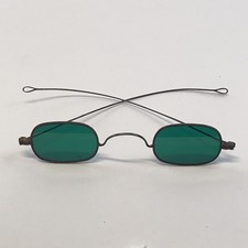Antique Green Lens Glasses Early Sunglasses Victorian Early Industrial Steampunk