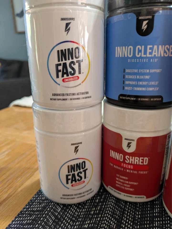 Pila quema grasa InnoSupps para hombres: trituración nocturna, Inno Shred, Inno FastCleanse Foto 3 de 4