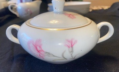 Royal Court Fine China Japan Sugar bowl Carnation