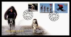 DR WHO 2001 NEW ZEALAND FDC HEALTH BICYCLE CACHET COMBO M69413