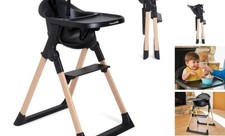 Float Baby High Chair for Babies and Toddlers, Foldable for Easy Storage Black
