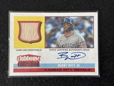 2025 Topps Heritage Clubhouse Collection Bobby Witt Jr Autograph /25 Game Used