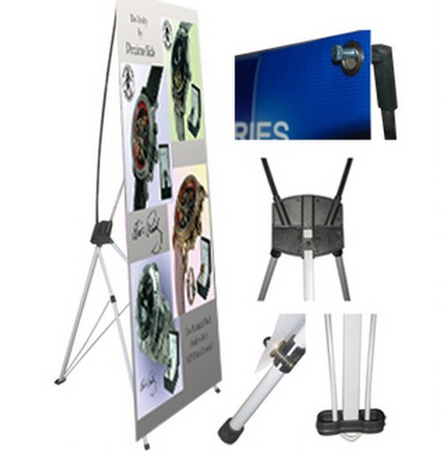 X Banner Stand 24" x 63" w/ Free Bag , Trade Show Display Pop Up Advertising