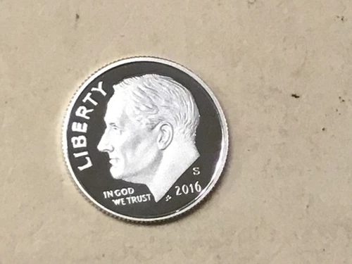 2016 S SILVER GEM PROOF ROOSEVELT DIME NICE HIGH GRADE W/ MINOR BACK RIM TONING