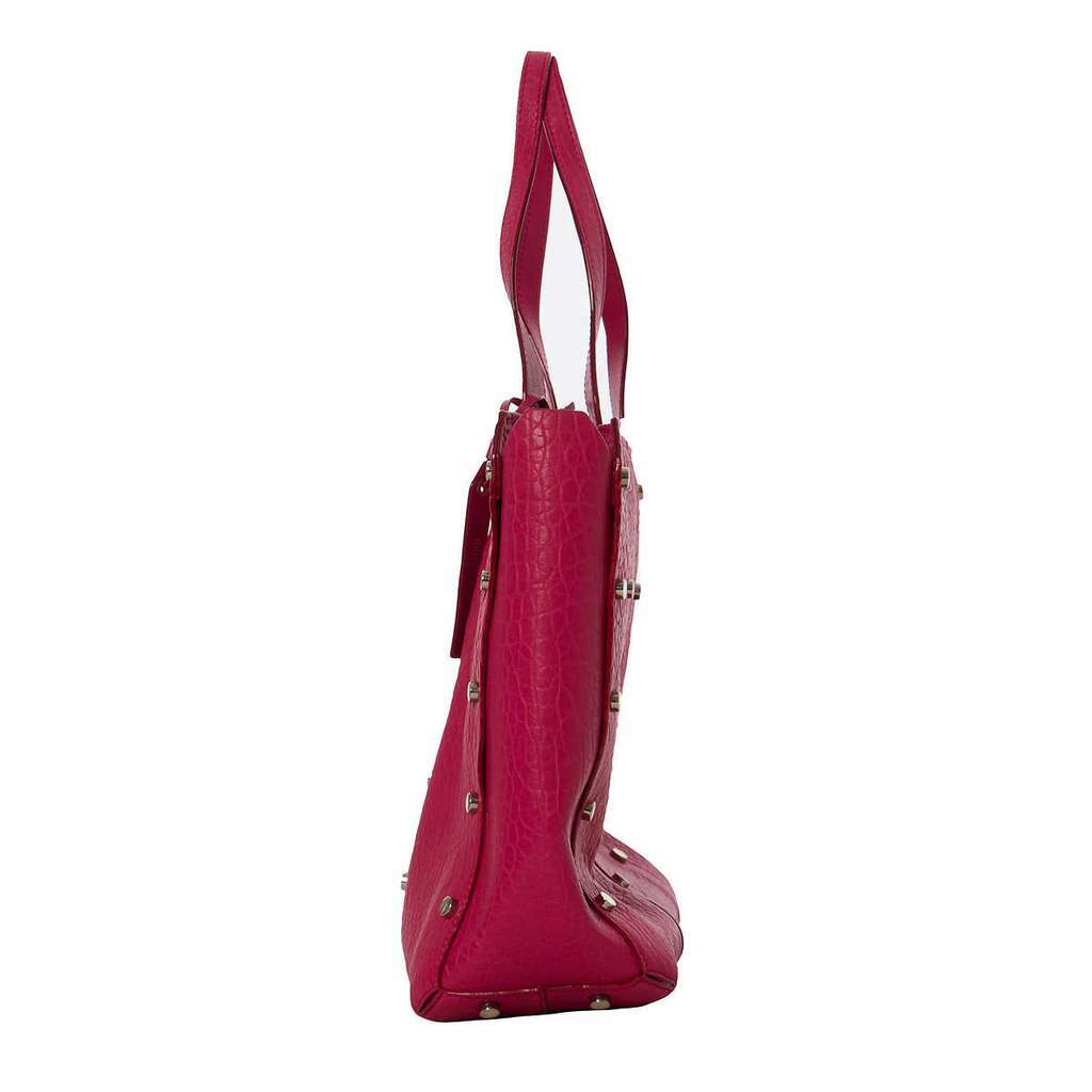 Jimmy Choo Lockett Shopper Cerise Pink Large Genuine Leather Tote