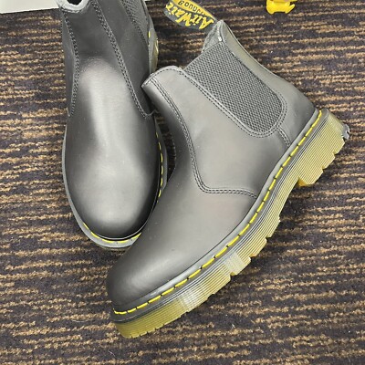 Martens 2976 Snowplow Chelsea Boots Womens /Mens Matte Black  Leather New