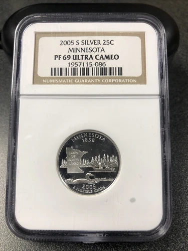 2005-S SILVER MINNESOTA QUARTER NGC PF69 ULTRA CAMEO PROOF COIN