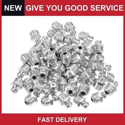 Universal M10x1 Grease Nipple Fitting Steel Zerk Fitting Adapter Pack of 50