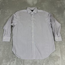 Polo Ralph Lauren Shirt Men's Size 17.5 32/33 Regent Classic Fit Blue Red Stripe