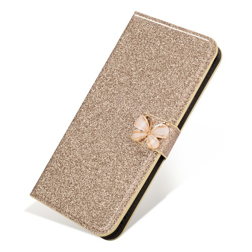 For iPhone 16e/15/14/13/12/11 XR SE 8 Glitter Wallet Case Butterfly Flip Cover - Picture 7 of 17