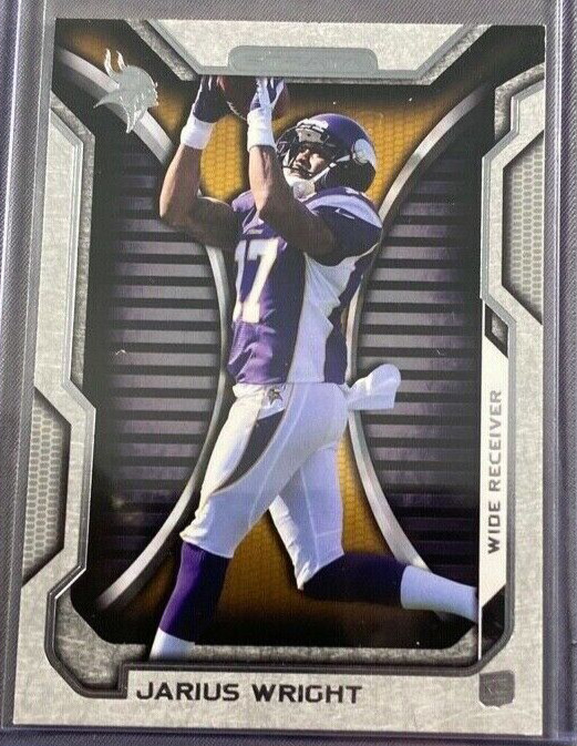 2012 Topps Strata Retail Vikings Football Card #113 Jarius Wright Rookie 
