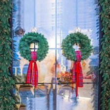 Wreath Hanger, Large Clear Heavy Duty Suction Cup Wreath Hooks with Wipes 22 ...