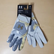 Under Armour UA Clean Up Size XL Baseball Batting Gloves Grey Camo 1365468-094