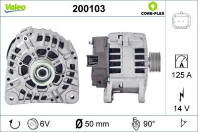 Valeo 200103 Alternator for, Nissan, Opel, Renault, Vauxhall