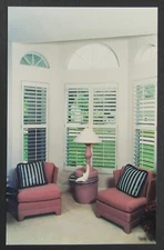 Intervest Homes Shutter Factory Ad Vintage Standard Chrome Postcard Unposted