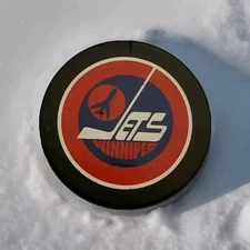 Rare WINNIPEG JETS APPROVED NHL GAME PUCK VINTAGE VICEROY MFG. 🇨🇦 INGLASCO