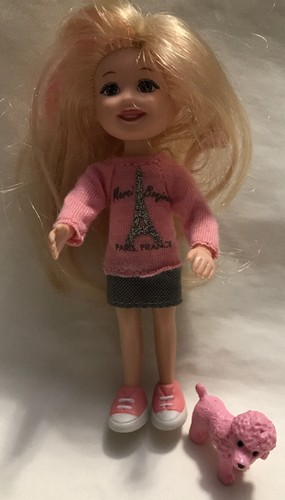TY Li'l Ones oo lala Paris Olivia Girl Doll 4 inch with Pink Poodle - Picture 2 of 12
