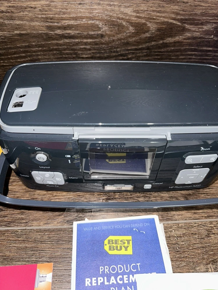 HP PhotoSmart A610 Series Photo Printer Bundle  Manual Paper UNTESTED TURNS ON