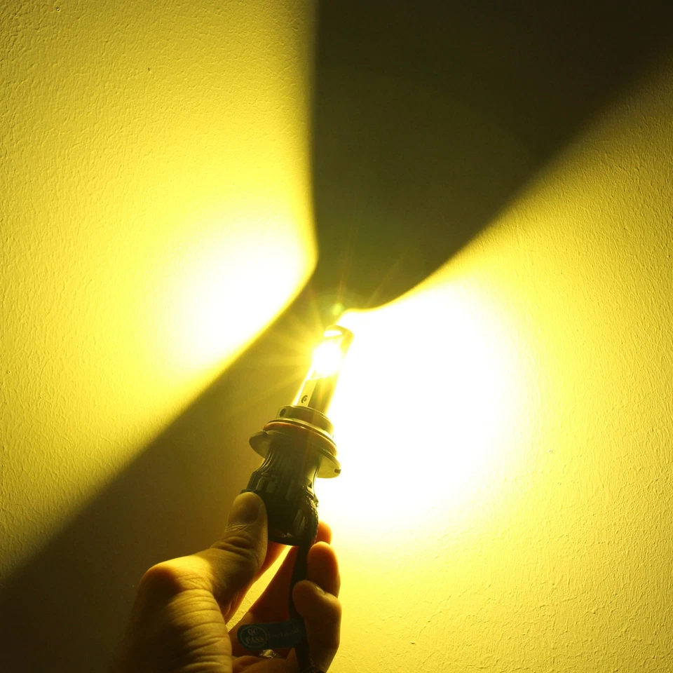 Faro Allá Lighting 9007 Bombilla Alta Baja Dorado AMARILLO Aumento de Visibilidad Foto 2 de 4