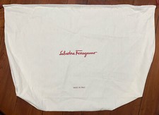 New SALVATORE FERRAGAMO 25 X 18" X 6 Cotton Drawstring Dust Storage Bag