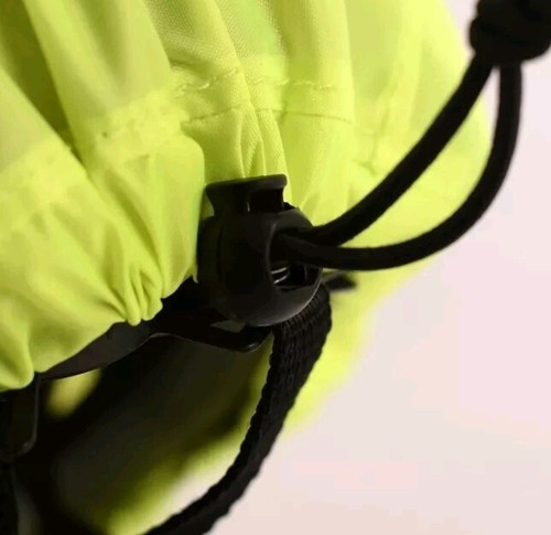 Cycling Cycle Helmet Cover Hi Viz Yellow Bright MTB Road Bike Safe Waterproof - Afbeelding 3 van 3