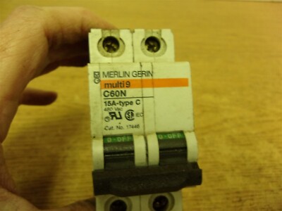Merlin Gerin Multi 9 C60N 15A Type C Circuit Breaker 17446 *FREE SHIPPING*