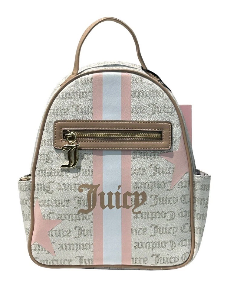 New JUICY COUTURE Sports Star Cream Pink Backpack eBay