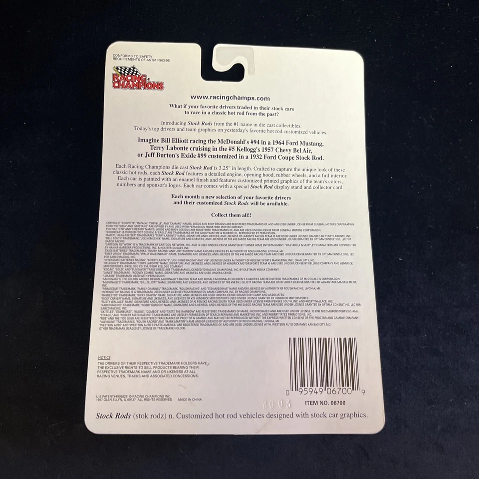 Racing Champions Stock Rods Kodak Premier Die Cast Replica 1:64 Issue #30 - Image 3 of 3