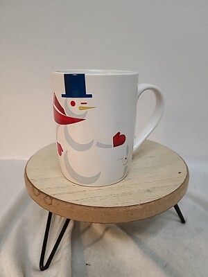 Starbucks Stylized Snowman Mug Cup 12 Oz White 2012 Limited Edition Winter Co.