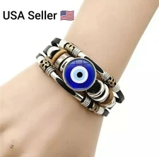 New Lucky Turkish Evil Eye Bracelets Men Women Jewelry  Evil Eyes Snap Button