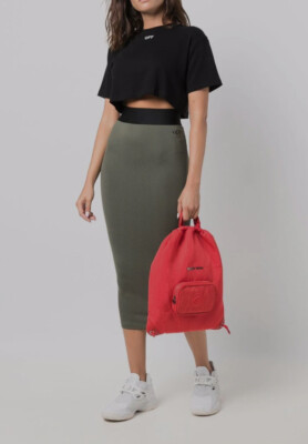 Reebok Cardi B Rib Skirt Green-Women's Size:2X